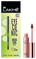 LAKMÉ 9 To 5 Weightless Mousse Lip & Cheek Color, Coca Soft, 9 G & Eyeconic Insta Cool Matte Kajal, Black, Cooling Kohl Liner With Cucumber, Twist Up Pencil, Glossy Finish 0.35 G