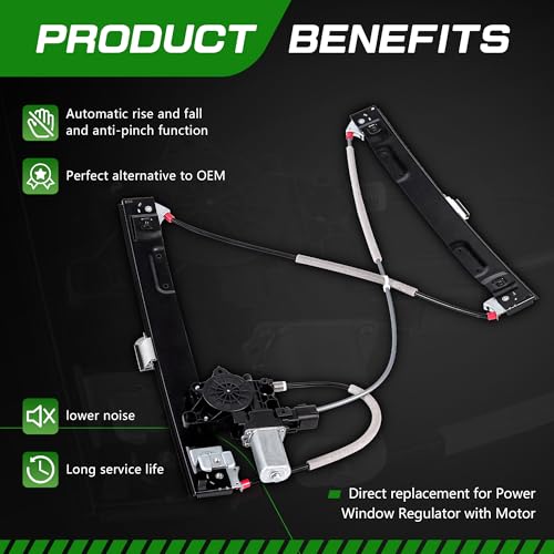 Image of Power Window Regulator with Motor Compatible with Jaguar XF 2009-2014 /XFR 2010-2015 /XFR-S 2013-2015 Front Passenger Side Replace # 8X23F23200AD C2Z31200