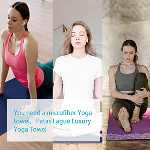 image for Patas Lague Luxury Yoga Towel with Corner Pockets Design,100% Absorben