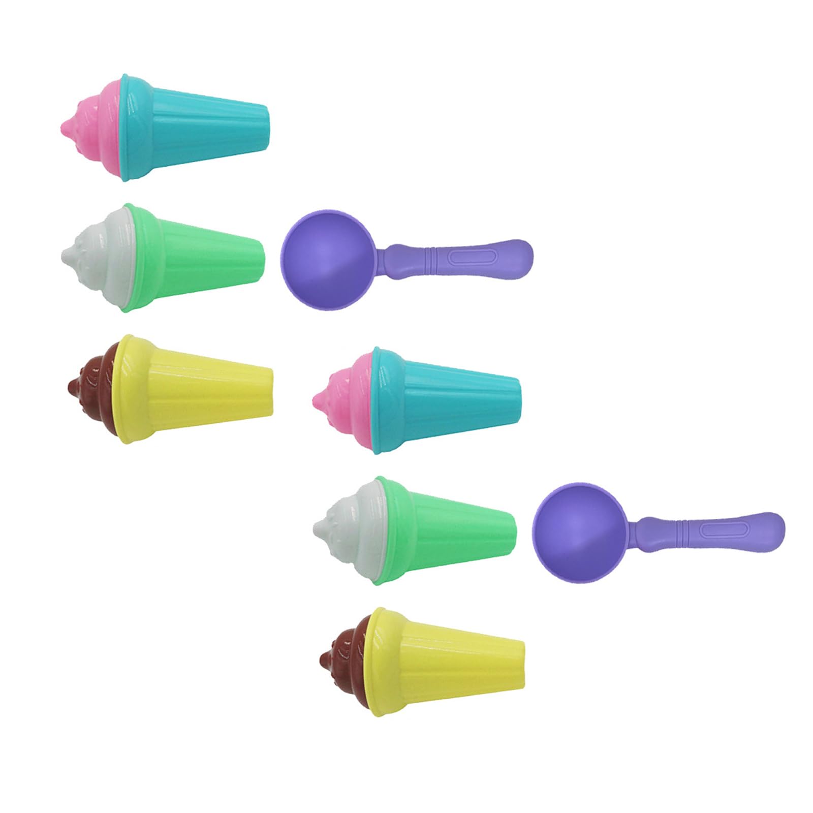 fexxkg 10PCS Beach Sand Play Toy Ice Cream Sand Castles Molding Tool Set For Outdoor Play And Creativity Sandcastle Toy