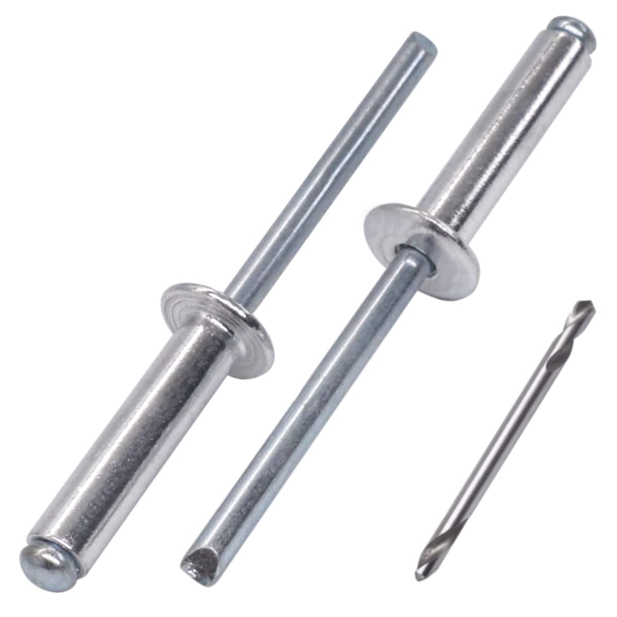 Rivets aveugles en acier SKIR'CO 5,0x25 mm pour fixation bois et métal avec foret inclus