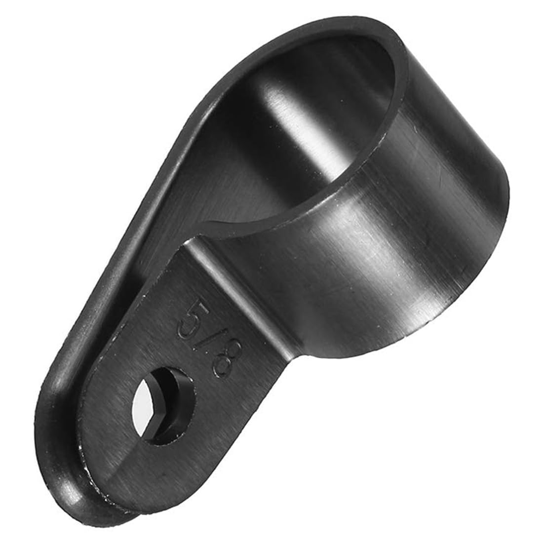 ROWORKX 15.8mm R Type Cable Clips, 50Pcs Nylon P Clips, Cable Cleats Black