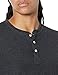 Goodthreads Men's Long-Sleeve Slub Thermal Henley, Charcoal Heather, Large