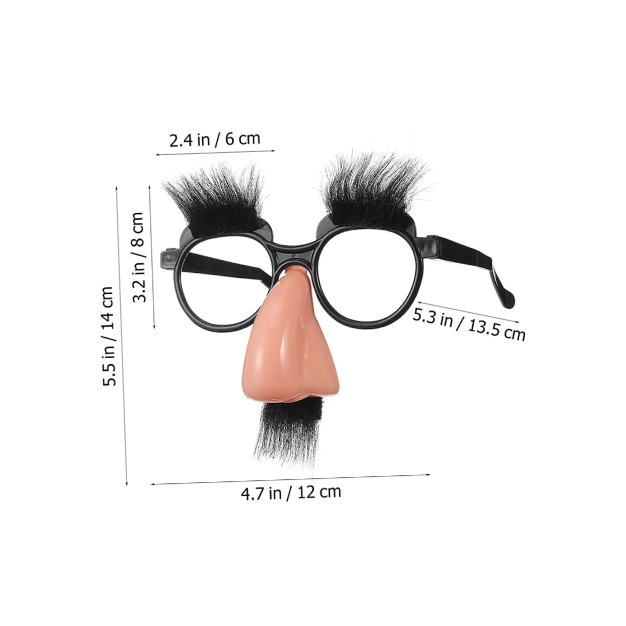 KONTONTY Glasses and Nose Novelty Halloween Glasses for Adults Party Accessory Set