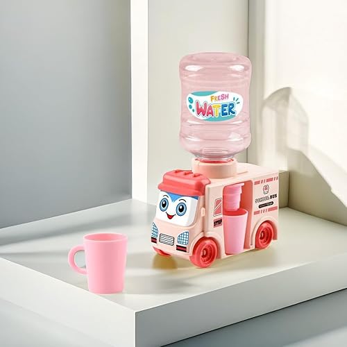 Miniatura 2 de Mini dispensador de agua para niños, adorable máquina de agua de autobús para niños, gran capacidad, autobús escolar deslizante, fuentes de agua