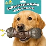 JoyBruko Dog Toys for Aggressive Chewers, Indestructible Squeaky Chew Toy to Keep Them Busy, Tough Nylon & Rubber Pitbull Bones for Training and Teeth Cleaning, Reduce Boredom for Medium Large Breed