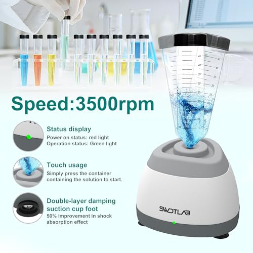 Image of Mini Vortex Mixer with Touch Function for Lab Nail Polish (Grey) | 3s Fast Mix DC Brushless Motor, Touch Auto-Stop, Anti-Slip Quiet, Compact Portable, for Nail Lash Glue Lab Paint Tattoo Ink