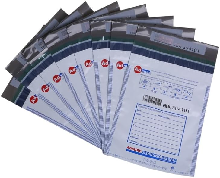 9" x 12",White, 100 Bags, Level 2 Tamper-Evident Deposit Bags for Cash Handling & Valuables, Moisture, Tear-off receipt + Barcodes and Serial Number - Image 3