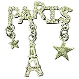 100% Metall und Paste. Souvenirs of France Paste Pin Paris Eiffelturm