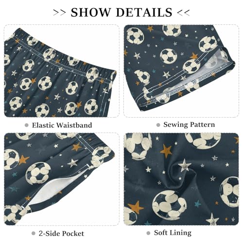 Space Star Football Short Pajama Pants Bottoms Soft Sleepwear with Pockets3
