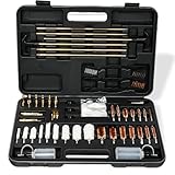 XKV Universal Gun Cleaning Kit for Caliber Pistol Rifle Handgun Shotgun Hunting Cleaning Kit with Universal Accessories & Mat Portable Case Gifts for Men Brass