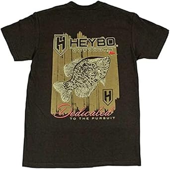 Heybo Outdoors Freshwater Fishing SS T-Shirt, Freshwater Life T-Shirt - Brown, Size Large