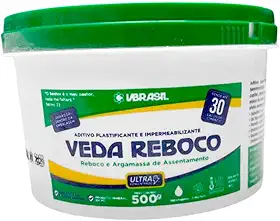Impermeabilizante Veda Reboco 500g Proteção Contra Umidade e Mofo Proteção contra Água e Fissuração - Faz Até 30 Sacos de Cimento