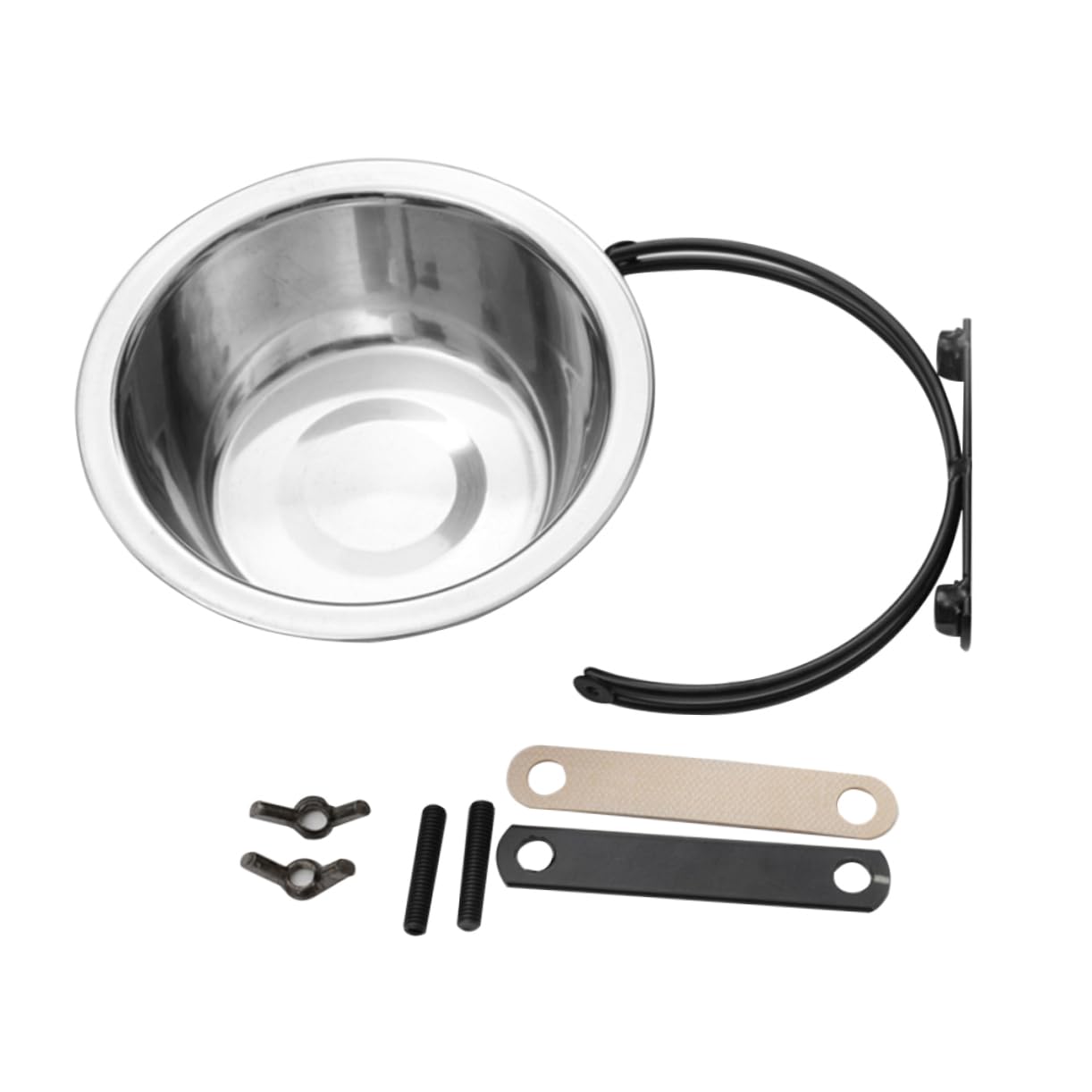 ifundom Stainless Steel Hanging Cage Bowl for Dogs Cats Pets Easy Feeding Dish for Indoor Use with Convenient Design