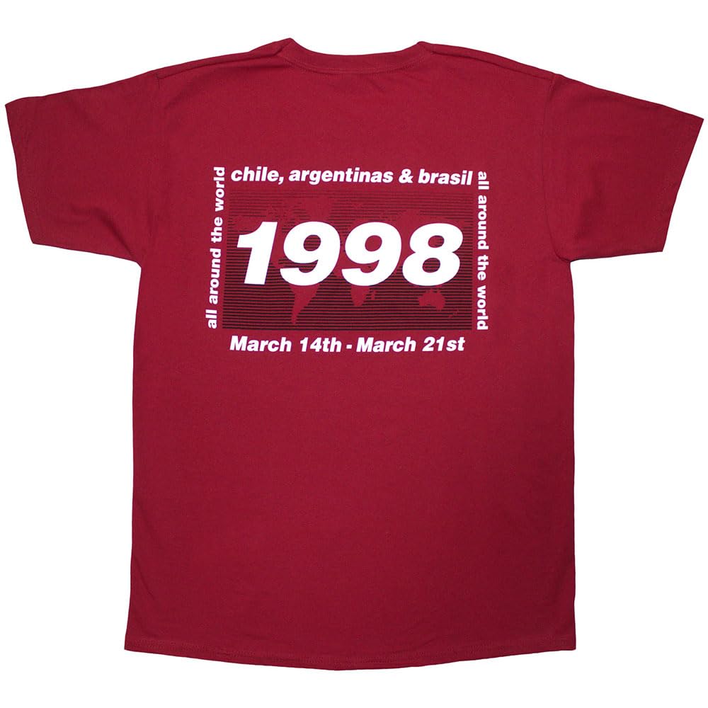 Rock Off officially licensed products Oasis World Tour South America 1998 T Shirt L Red
