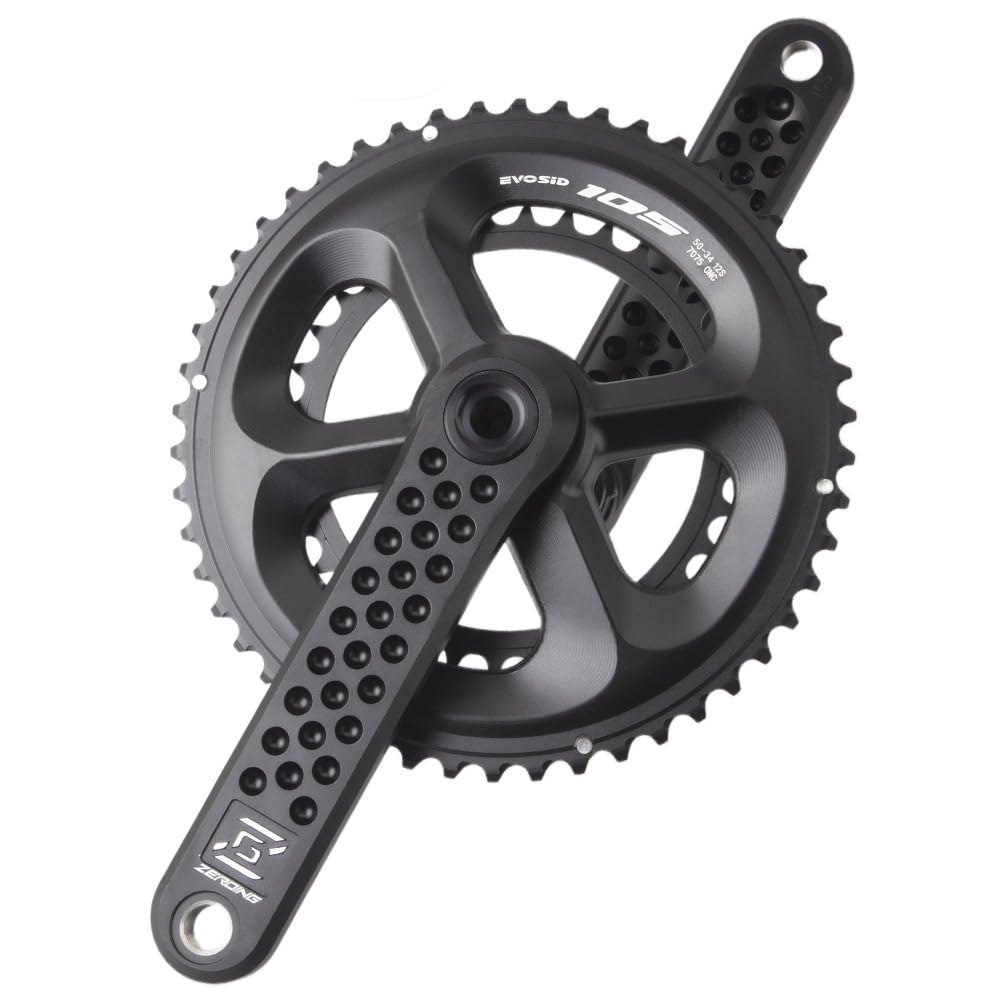 ZXGSXIOU Hollow Integrated Double Chainring Crankset GXP 50 34T 52 36T 53 39T Road Bike Crank Arm Set 165mm 170mm 175mm Aluminium Cranksets