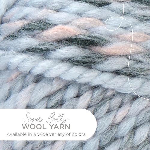 Image of Lion Brand Yarn Wool-Ease Thick & Quick Yarn, Soft and Bulky Yarn for Knitting, Crocheting, and Crafting, 1 Skein, Arctic Ice | Super Bulky Wool Acrylic Blend Fiber for Soft Hats, Sweaters, Chunky Blankets, Yarn for Crochet, Knitting, Crafts, Weaving