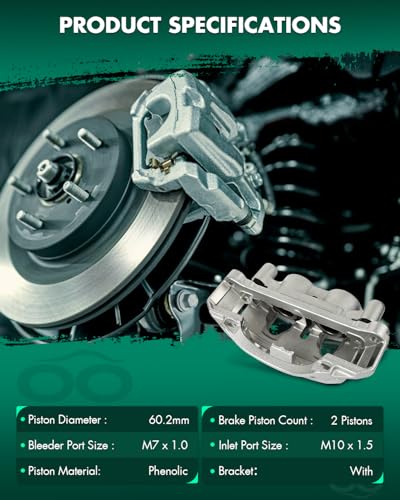 Image of SCITOO Front Left Brake Caliper With Bracket 18B5303 Fit For Chevy Silverado 2500 HD /Silverado 3500 HD, For Chevy Suburban 3500 HD 16-17 For GMC Sierra 2500 HD 11-17 For GMC Sierra 3500 HD 11-17