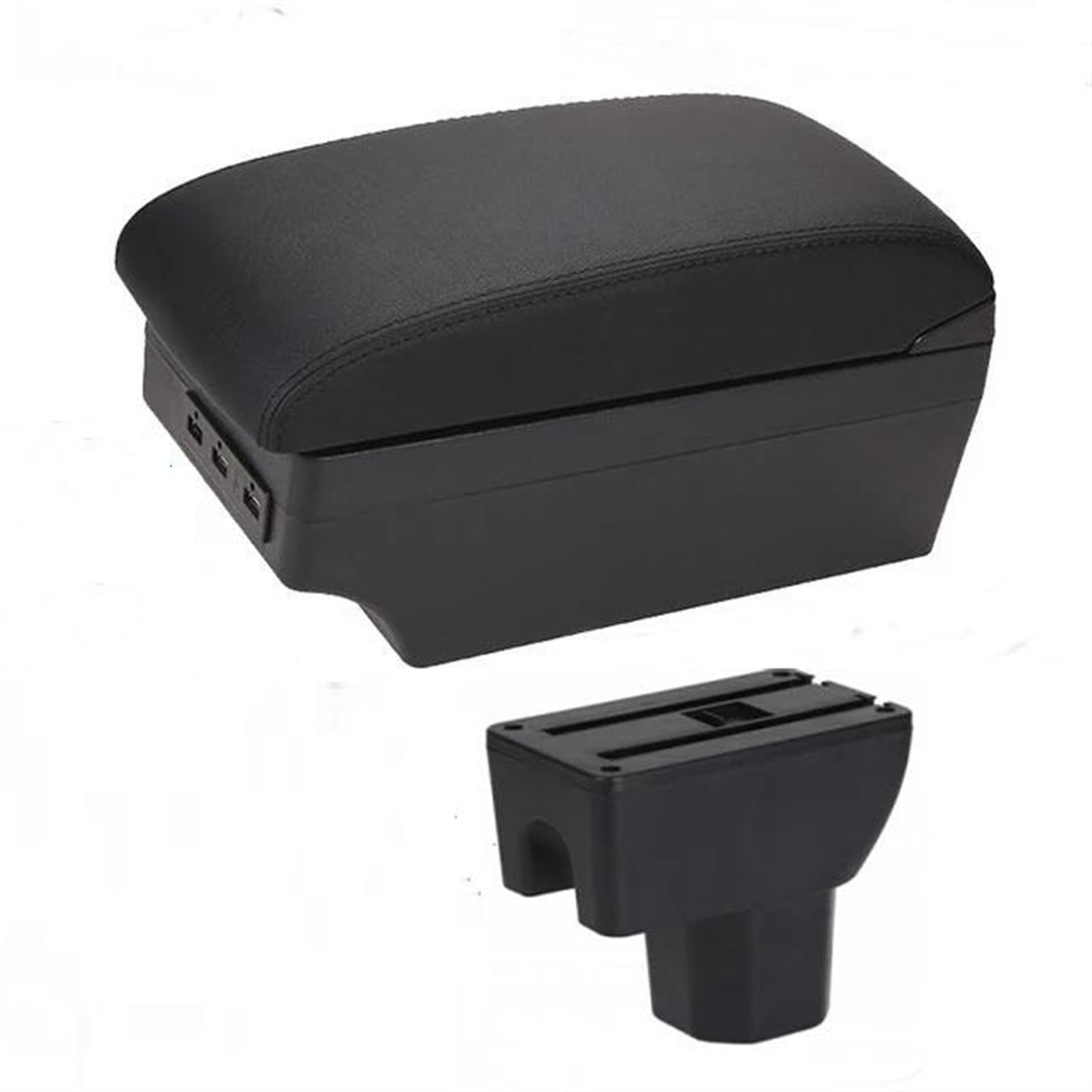 Noheeu C-Black Black Lines Car Interior Accessories Center Console Multifunctional Storage Box Armrest For Ignis