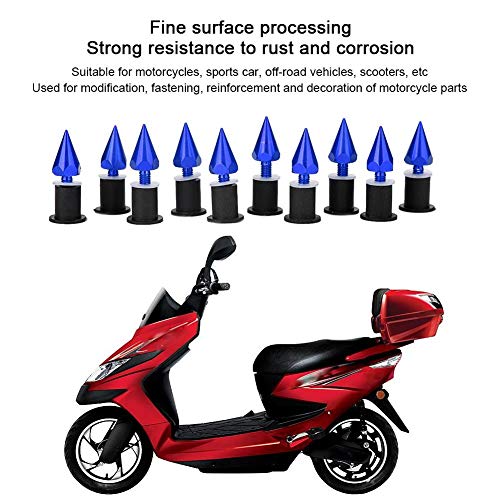 Image of Windshield Windscreen Spike Bolts with M5 Screws and Nuts for Motorcycle, Sports Car, Off-Road Vehicle, and Scooter Modification, Reinforcement, and Decoration (CNC Machined Aluminum Alloy)