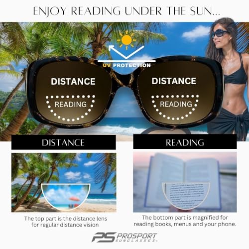 proSPORT Womens Bifocal Reader Sunglasses Modern Cheetah Gold Silver Oversize Jackie O Gradient Black Tortoise Pink Brown4