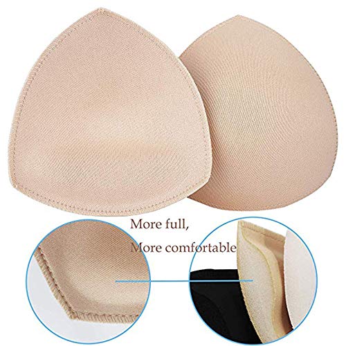 TopBine Removable Bra Pads Inserts Women's Comfy Sports Cups Bra Insert for Bikini Top Swimsuit (C/D)