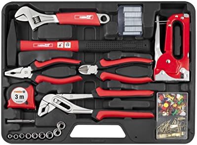 Bild 2 - Meister Haushaltskoffer 60-teilig - Werkzeug-Set - Werkzeug für den täglichen Gebrauch / Werkzeugkoffer befüllt / Werkzeugset / Werkzeugbox komplett mit Werkzeug / Werkzeugsortiment / 8973630