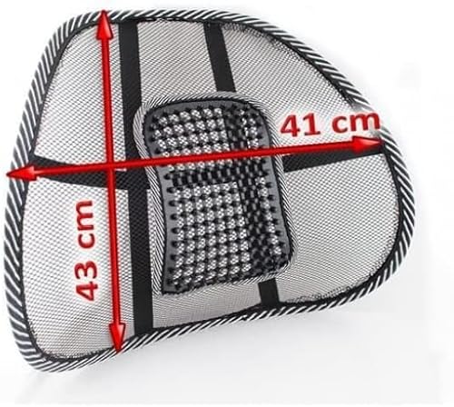 Parence.- Ergonomische Lordosenstütze - Stützkissen für Stuhl und Autositz - Lendenwirbelentlastung und Haltungsverbesserung - Leicht und einfach zu transportieren - 43x41 cm
