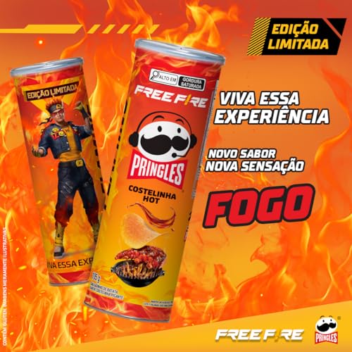 Salgadinho Batata Frita Pringles® Free Fire Costelinha Picante 105g