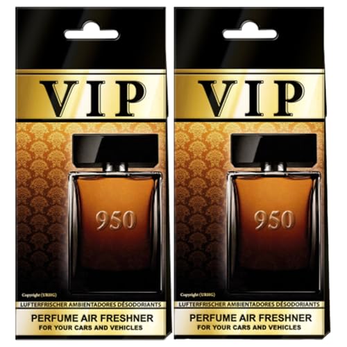 VIP CARIBI Ambientadores de Lujo para Coche Pack 2, Fragancias Premium Inspiradas en Perfumes Exclusivos, Aroma Elegante y Duradero, Ambientador Premium para Coche, Hogar, Oficina y Regalo (950)