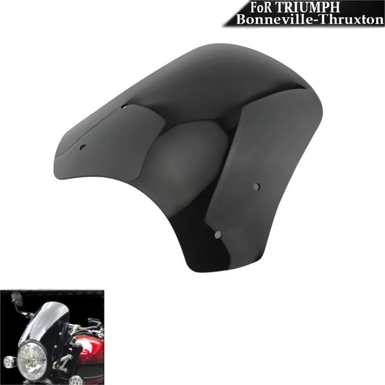 powietrzadeflektor Pasuje do motocykli Triumph Bonneville T100-T120 Thruxton 900 Akcesoria do szyb przednich Osłona przeciwsłoneczna Osłona przeciwsłoneczna Uchwyt Deflektor motocykla(Clear)