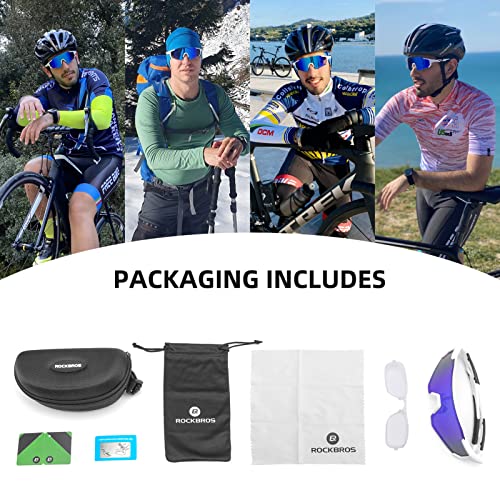 Image of ROCKBROS Polarized Sunglasses for Men Women UV400 Protection Cycling Bike Glasses TAC Lightweight Frame Driving Fishing Golf Sunglasses