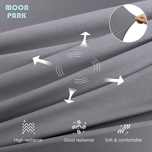 Image of MOON PARK Pregnancy Pillows for Sleeping - U Shaped Full Body Maternity Pillow with Removable Cover - Support for Back, Legs, Belly, Hips - 57 Inch - Dark Grey - Cooling Cover