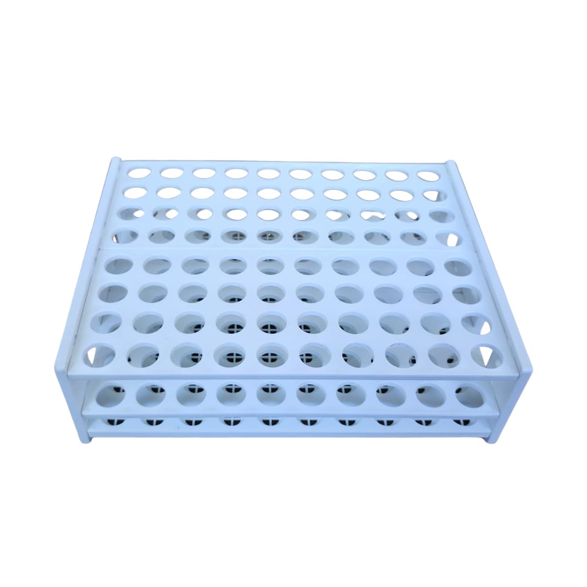 AANIJ® Test Tube Rack 20 mm × 80 Tubes Pack of 1 | Polypropylene (PP) Laboratory Test Tube Stand | Chemical Resistant & Autoclavable Plastic Tube Holder for School, College & Lab Use-image-16