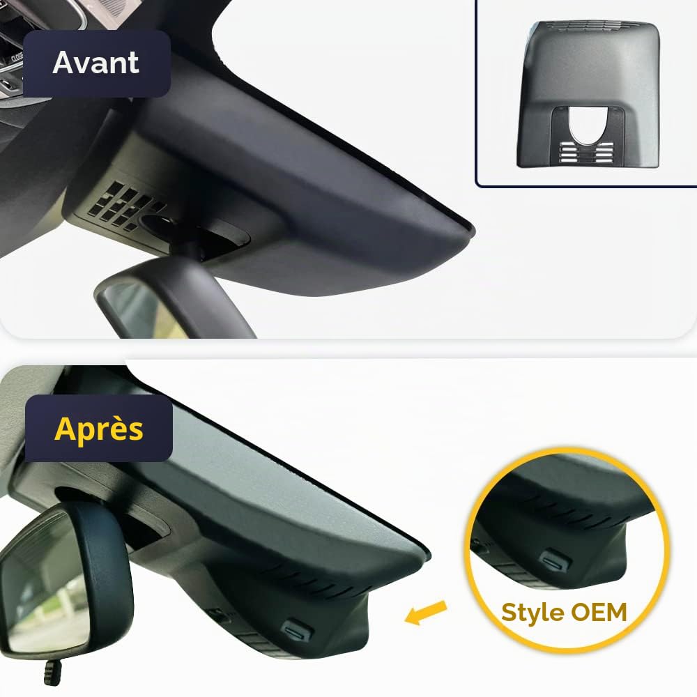 Fitcamx Dashcam Compatible avec 2023-2026 Toyota Corolla Le SE XLE XSE Hybrid Hatchback, Caméra de Voiture OEM 4K 2160P Video WiFi, G-Senseur, Enregistrement en Boucle, WDR, Plug & Play, Carte 64 Go