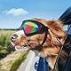 FOSDICK 2Stück Hundebrille, Brille Hund UV-Schutz, Winddicht Hunde Brille, Sonnenbrille Hund mit Verstellbare Riemen, Hundesonnenbrille für Mittel Große Hunde, zum Autofahren,Outdoor-Aktivitäten,Farbe