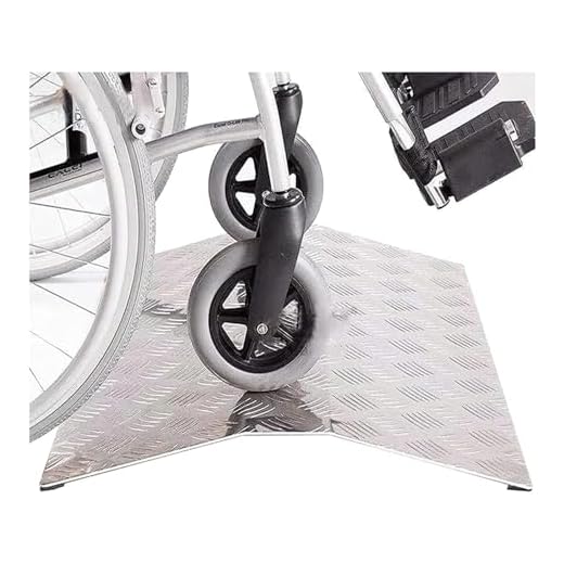 Heavy Duty Aluminum Wheelchair Threshold Ramp - Non-Slip Bridging Ramp for Home Doorway & Scooter Access - 3 Inch Rise Kerb Ramp for Easy Mobility