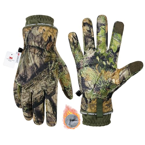 HANDLANDY Winter Gloves for Men & Women, Insulated Waterproof for Cold Weather, Thermal Glove for Cycling, Ski, Riding, Driving, Biking, Running Camo Medium