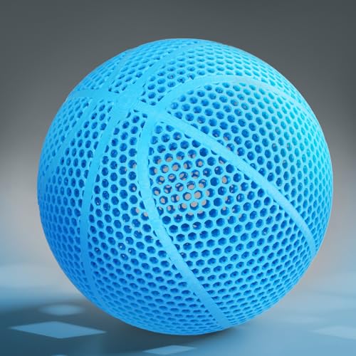 Lucong 3D Printed Basketball - Airless Basketball, Ultra - Quiet & No Pump Needed, High Bounce...