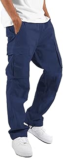 Men's Casual Cargo Pants Hiking Pants Workout Joggers Sweatpants for Men