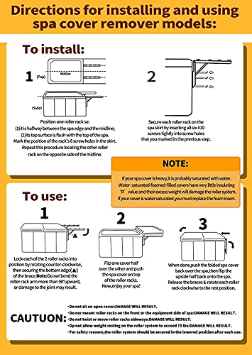 UCEDER Hot Tub Cover Lifter Removal System / Spa Cover Roller fits Vary Size, Shape and Brand of SPA,Cabinet Free Cover - Image 6
