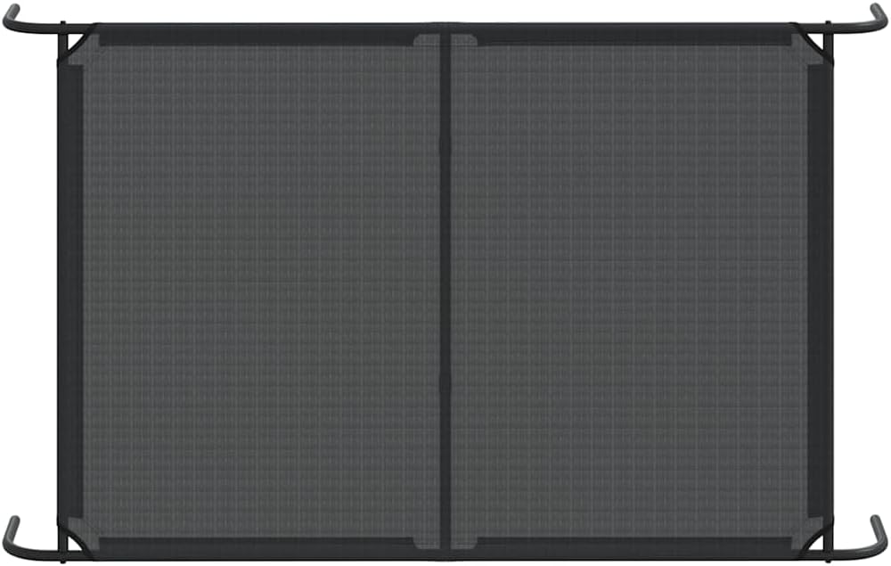 vidaXL Elevated Dog Bed Black 59,1" x35,4 x7,9 Textilene and Steel, Raised Dog Bed, Outdoor Dog Bed, Cooling Dog Bed, Dog Bed, pet Bed