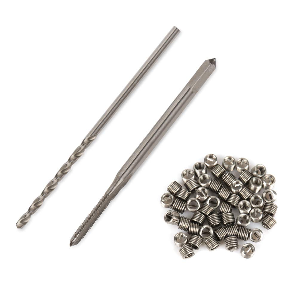 50pcs Thread Repair Installation Kit Stainless Steel Helicoil Type Set M1.6 x 2D