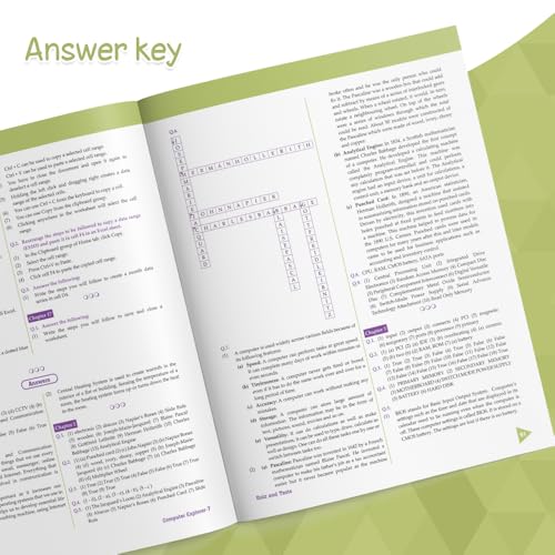 Image of Woodsnipe Basics of Computer Learning Book for Kids Age 11 to 12 | Class 7 | Learn Computer Networks, History of Internet and Ms Excel | Multiple Choice Questions | Quiz & Tests | Answers keys