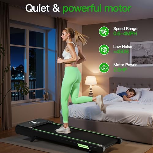Image of Akluer Walking Pad with 12% Auto Incline, Under Desk Treadmills for Home