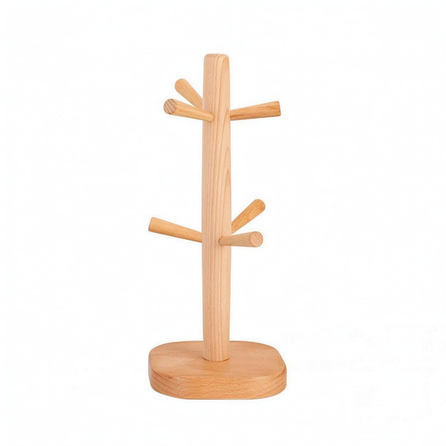 Freestanding Key Organizer with Peg Arms Upright Key Tree Clutterunrestricted Space-Saving for Entryway, Hallway, Bedside Table, 6-Claw Square Base-picture-12