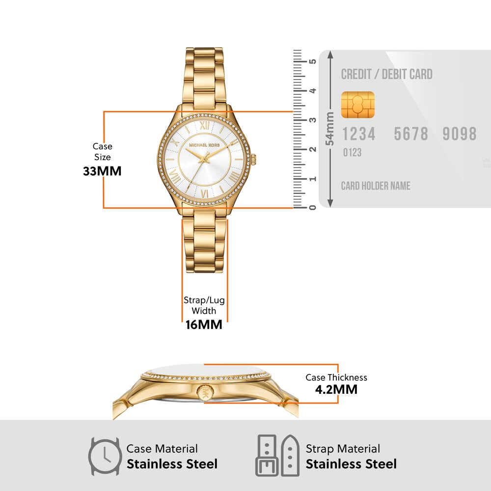 Michael Kors Lauryn Watch for Women, Quartz Three Hand Movement with Stainless Steel or Leather Strap