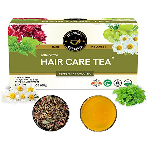 TEACURRY Hair Care Tea (30 Tea Bags) - Helps with ...
