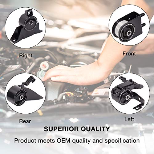 Ashimori Compatible With 1999-2000 Mazda Protege 1.8L Manual 2001-2003 Protege 2.0L Manual 2002-2003 Mazda Protege5 2.0L Manual Engine Motor Mount & Transmission Mount Kit A6486 A6481 A6485 A6465 #TOP3