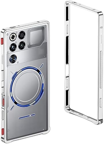 �ySuersty�zRed Magic 11 Pro�p�o���p�[ �A���~ ���M ���b�h�}�W�b�N11 Pro+�p�P�[�X �X�g���b�v�z�[�� �����t���[�� ���^���T�C�h�J�o�[ (�V���o�[)